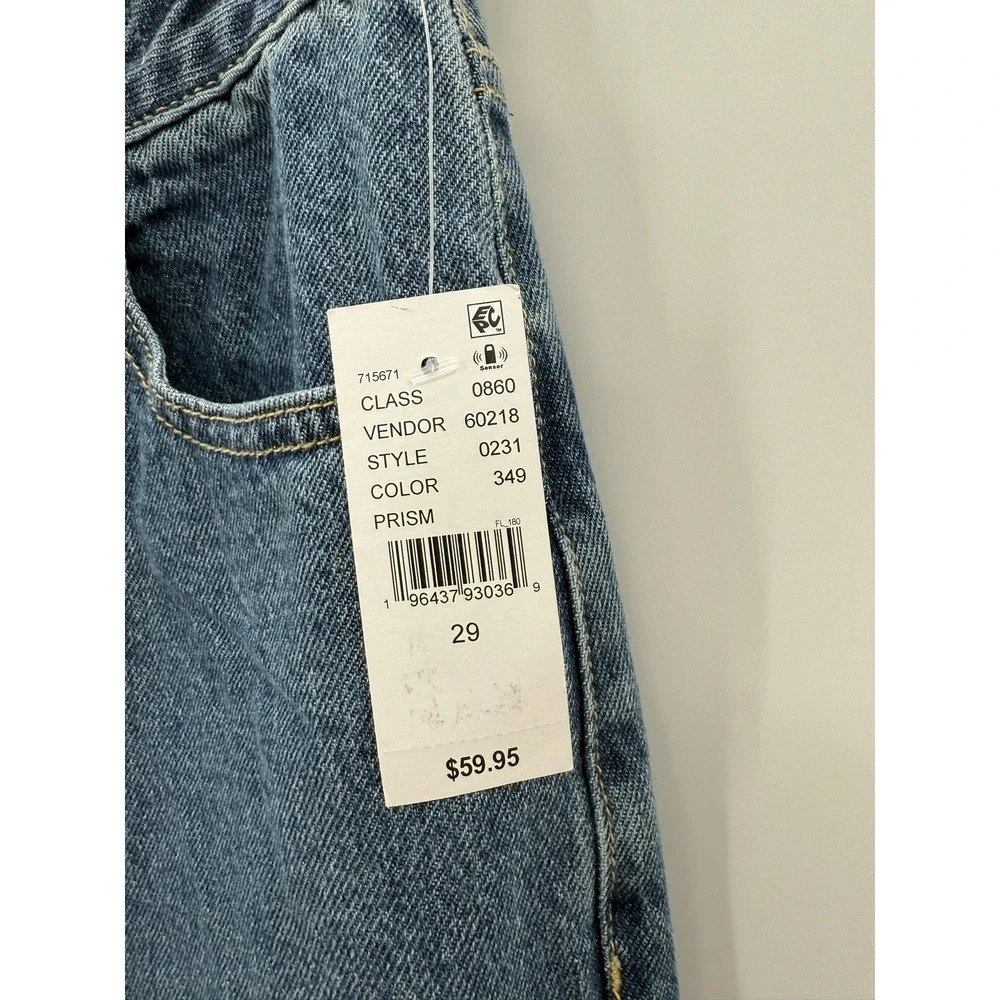 Pacsun 90's Boyfriend Jeans High Rise‎ Relaxed Leg Raw Hem 2 Tone Women's 29 NEW - Picture 5 of 8